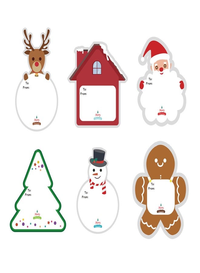 Delphinus Christmas Gift Tags, 120 PCS Christmas Tags with String, Xmas Gift Tags Hanging Label for Christmas Festival Presents Wrapping Envelope Seals Holiday Gift Boxes 6.9 × 6 Inch - Image 1